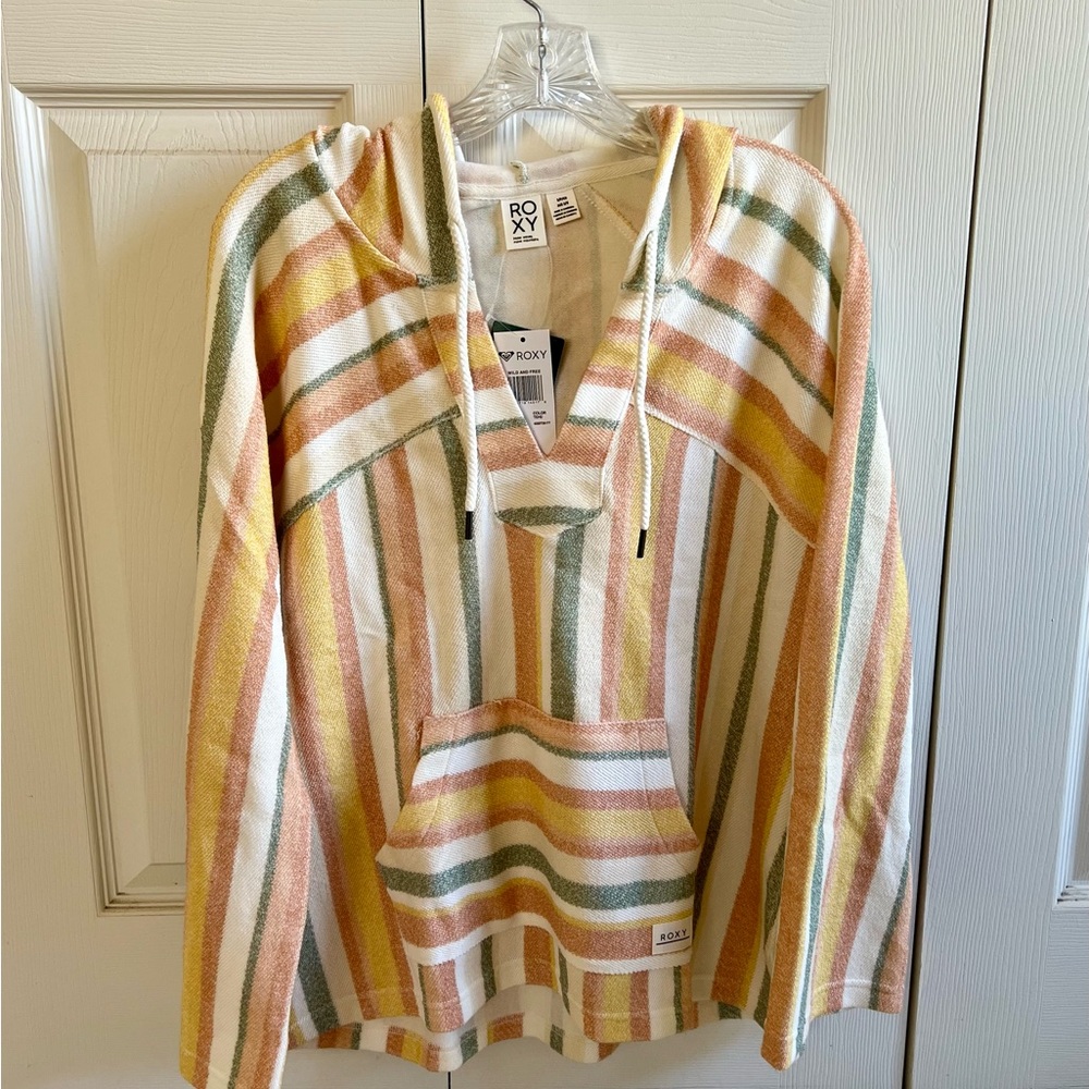 Roxy “Wild & Free” Striped Pullover